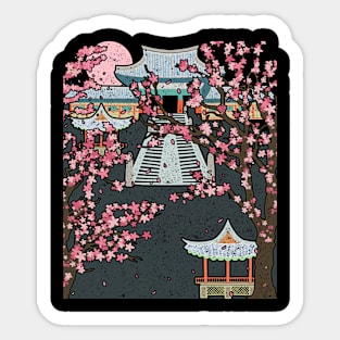 Japanese Sakura Tree Pink Flower Japan Cherry Blossom Sticker